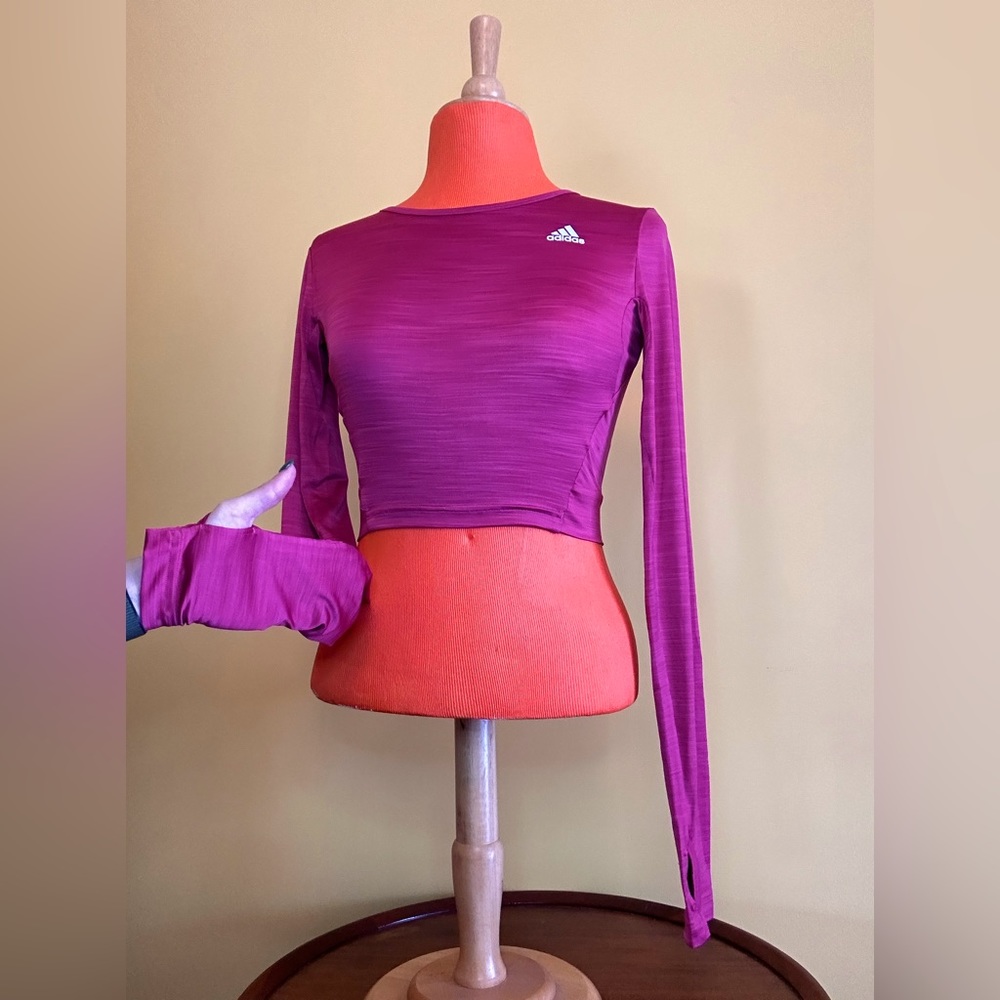 Adidas Designed To Move Women's Cropped Long Sleeve T-Shirt